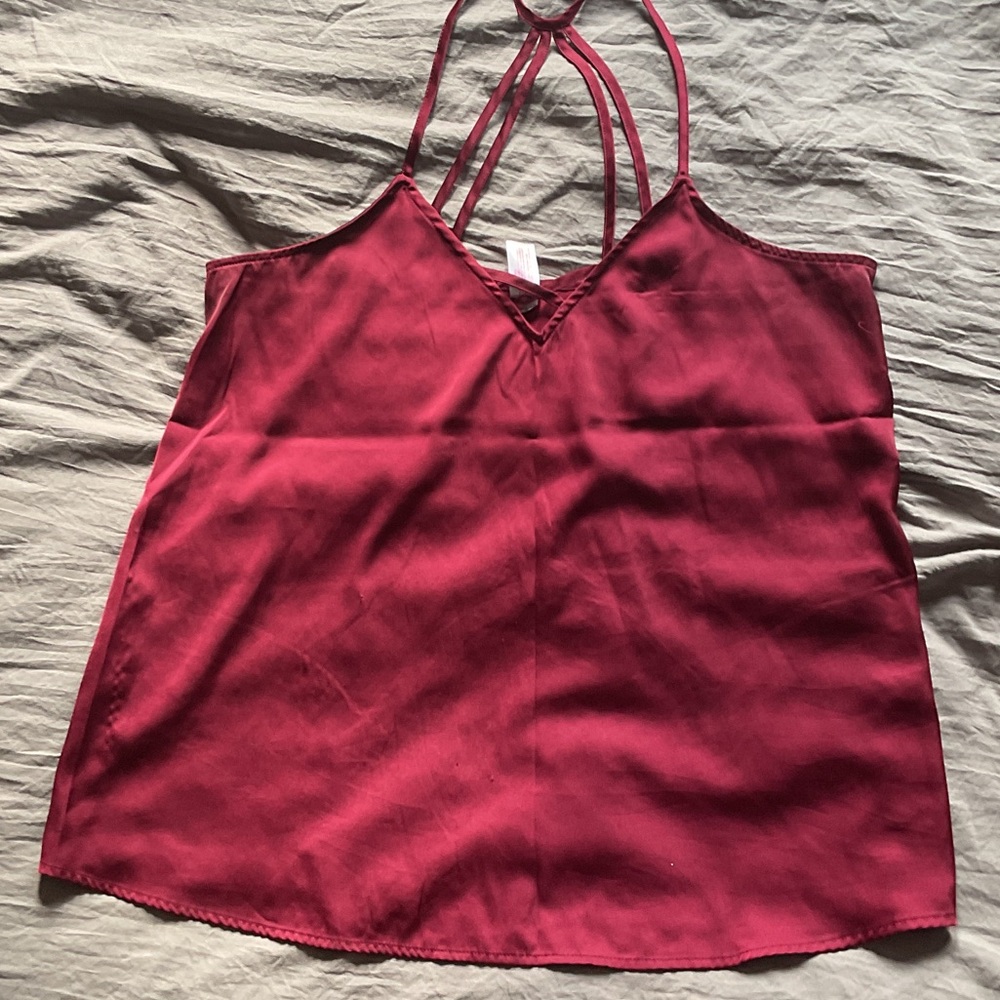 Elegant Burgundy Women's Top